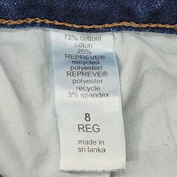 Maurices M. Jeans Womens 8 Blue Vintage Flare Cool Comfort High Rise Slit Hem - Picture 7 of 14